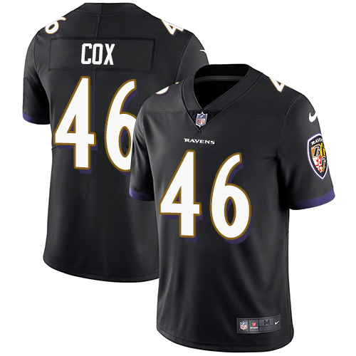 2019 Men Baltimore Ravens 46 Cox black Nike Vapor Untouchable Limited NFL Jersey
